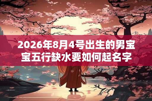 2026年8月4号出生的男宝宝五行缺水要如何起名字