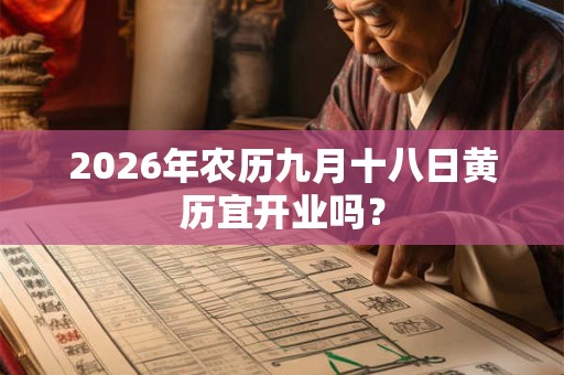 2026年农历九月十八日黄历宜开业吗？