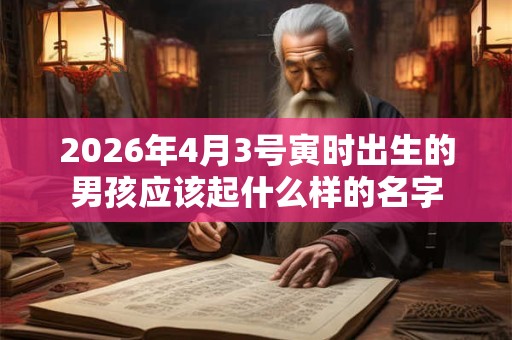 2026年4月3号寅时出生的男孩应该起什么样的名字 2026年4月3号寅时出生的男孩应该起什么样的名字