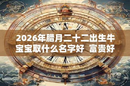 2026年腊月二十二出生牛宝宝取什么名字好  富贵好命的名字