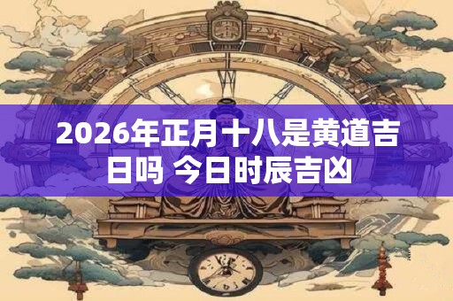 2026年正月十八是黄道吉日吗 今日时辰吉凶