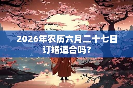2026年农历六月二十七日订婚适合吗？
