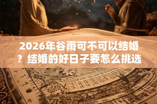 2026年谷雨可不可以结婚？结婚的好日子要怎么挑选？