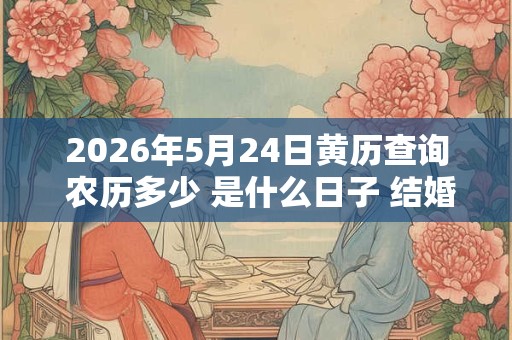 2026年5月24日黄历查询 农历多少 是什么日子 结婚吉时