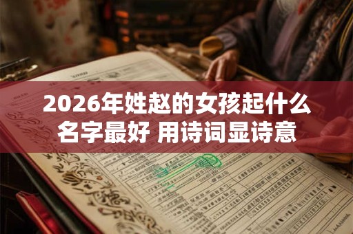 2026年姓赵的女孩起什么名字最好 用诗词显诗意
