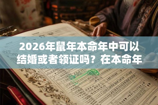 2026年鼠年本命年中可以结婚或者领证吗？在本命年结婚好吗？