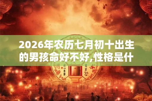 2026年农历七月初十出生的男孩命好不好,性格是什么样的？