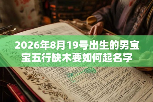 2026年8月19号出生的男宝宝五行缺木要如何起名字