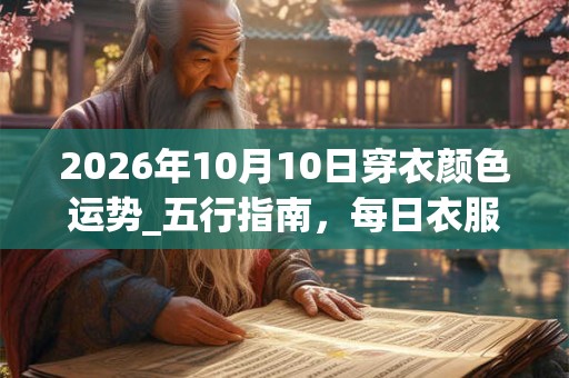 2026年10月10日穿衣颜色运势_五行指南，每日衣服颜色幸运色