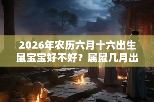 2026年农历六月十六出生鼠宝宝好不好？属鼠几月出生命好？