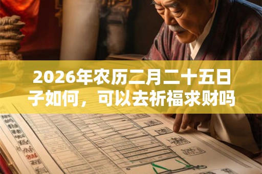 2026年农历二月二十五日子如何，可以去祈福求财吗？