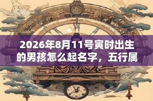 2026年8月11号寅时出生的男孩怎么起名字，五行属什么