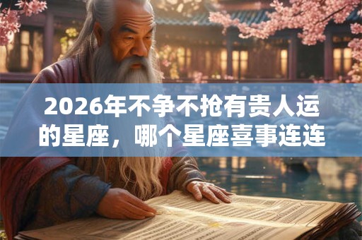 2026年不争不抢有贵人运的星座，哪个星座喜事连连？