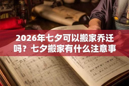 2026年七夕可以搬家乔迁吗？七夕搬家有什么注意事项吗？