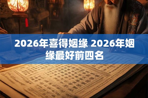 2026年喜得姻缘 2026年姻缘最好前四名