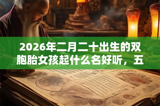 2026年二月二十出生的双胞胎女孩起什么名好听，五行属什么