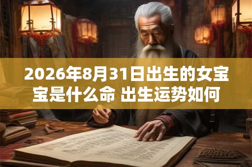 2026年8月31日出生的女宝宝是什么命 出生运势如何