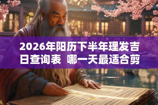 2026年阳历下半年理发吉日查询表  哪一天最适合剪头发