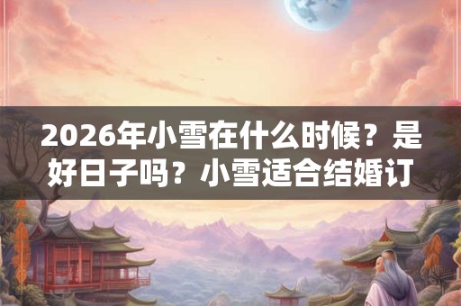 2026年小雪在什么时候？是好日子吗？小雪适合结婚订婚吗？