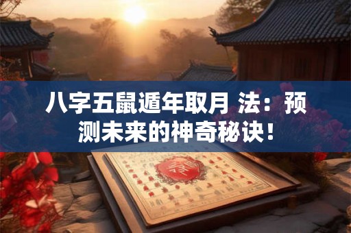 八字五鼠遁年取月 法：预测未来的神奇秘诀！