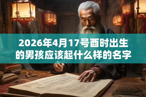 2026年4月17号酉时出生的男孩应该起什么样的名字
