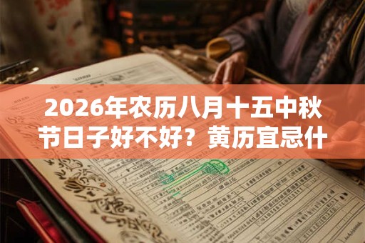 2026年农历八月十五中秋节日子好不好？黄历宜忌什么？