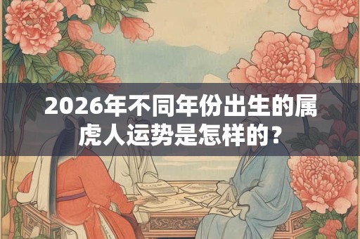 2026年不同年份出生的属虎人运势是怎样的？