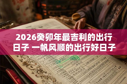 2026癸卯年最吉利的出行日子 一帆风顺的出行好日子
