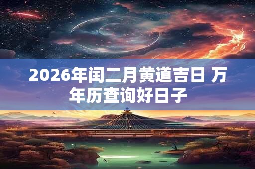 2026年闰二月黄道吉日 万年历查询好日子