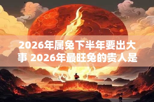 2026年属兔下半年要出大事 2026年最旺兔的贵人是谁