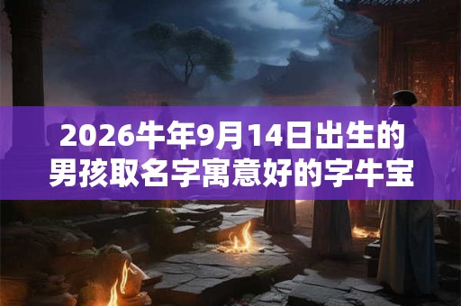 2026牛年9月14日出生的男孩取名字寓意好的字牛宝宝