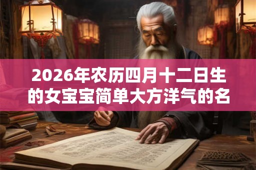 2026年农历四月十二日生的女宝宝简单大方洋气的名字大全
