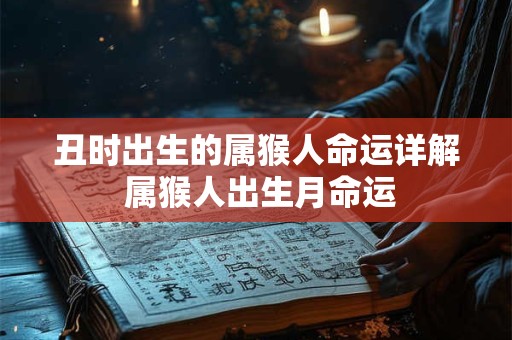 丑时出生的属猴人命运详解 属猴人出生月命运