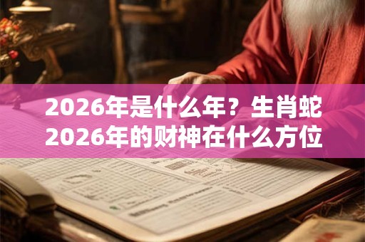 2026年是什么年？生肖蛇2026年的财神在什么方位？