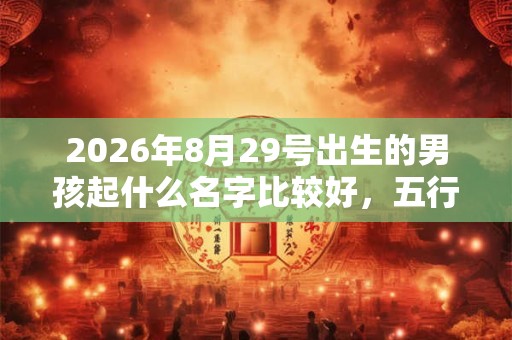 2026年8月29号出生的男孩起什么名字比较好,五行属什么 2026年8月29号出生的男孩起什么名字比较好,五行属什么