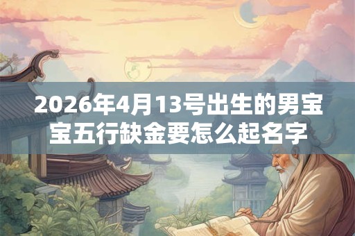 2026年4月13号出生的男宝宝五行缺金要怎么起名字