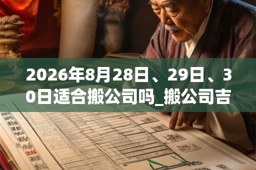 2026年8月28日、29日、30日适合搬公司吗_搬公司吉利吗