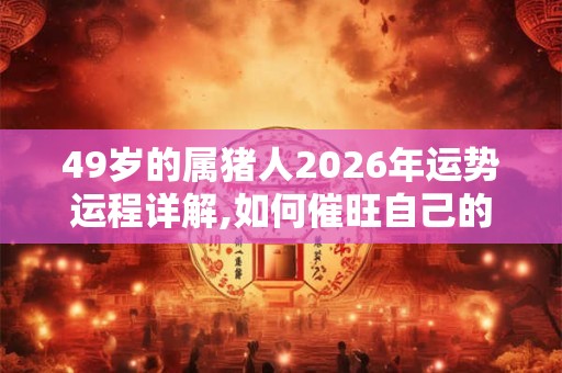 49岁的属猪人2026年运势运程详解,如何催旺自己的运势？