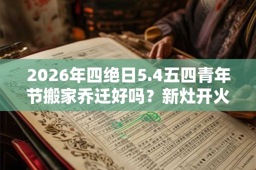 2026年四绝日5.4五四青年节搬家乔迁好吗？新灶开火第一顿吃什么？