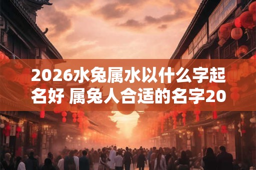 2026水兔属水以什么字起名好 属兔人合适的名字2026年