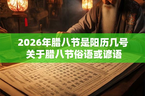 2026年腊八节是阳历几号 关于腊八节俗语或谚语