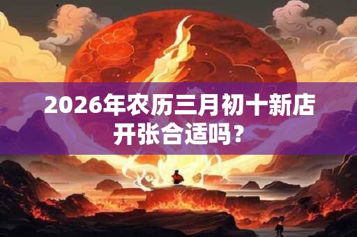 2026年农历三月初十新店开张合适吗？