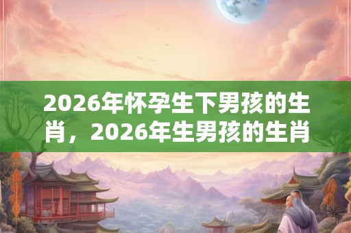 2026年怀孕生下男孩的生肖，2026年生男孩的生肖有哪些？