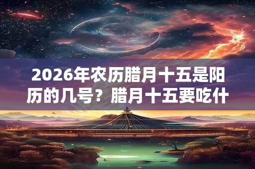2026年农历腊月十五是阳历的几号？腊月十五要吃什么？