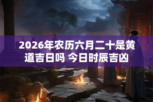 2026年农历六月二十是黄道吉日吗 今日时辰吉凶