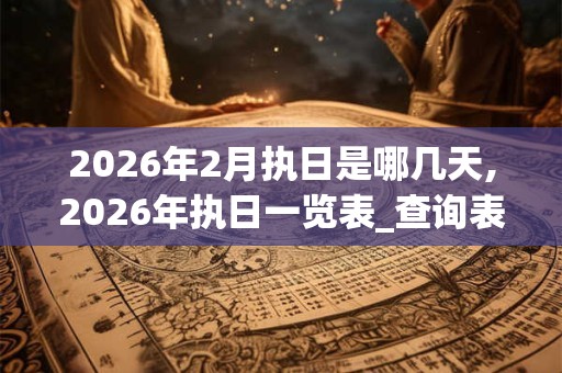 2026年2月执日是哪几天,2026年执日一览表_查询表