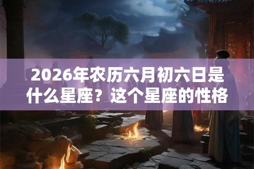 2026年农历六月初六日是什么星座？这个星座的性格如何？