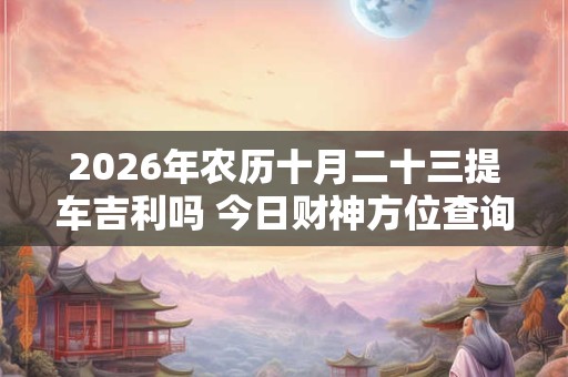 2026年农历十月二十三提车吉利吗 今日财神方位查询