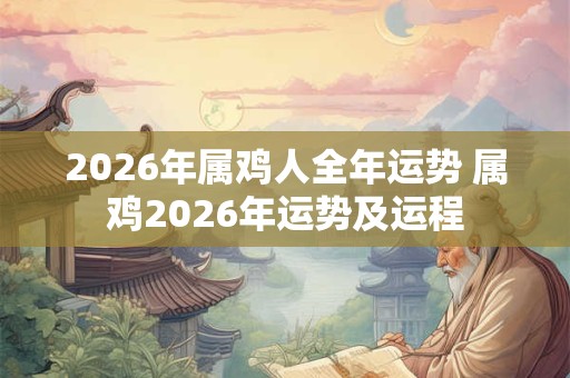 2026年属鸡人全年运势 属鸡2026年运势及运程