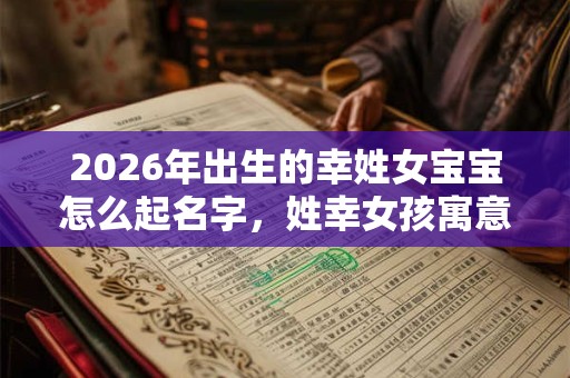 2026年出生的幸姓女宝宝怎么起名字，姓幸女孩寓意好的名字